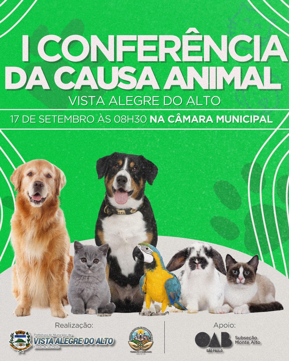 Conselho Municipal do Meio Ambiente de Pirangi é representado na “I Conferência da Causa Animal” realizada em Vista Alegre do Alto.
